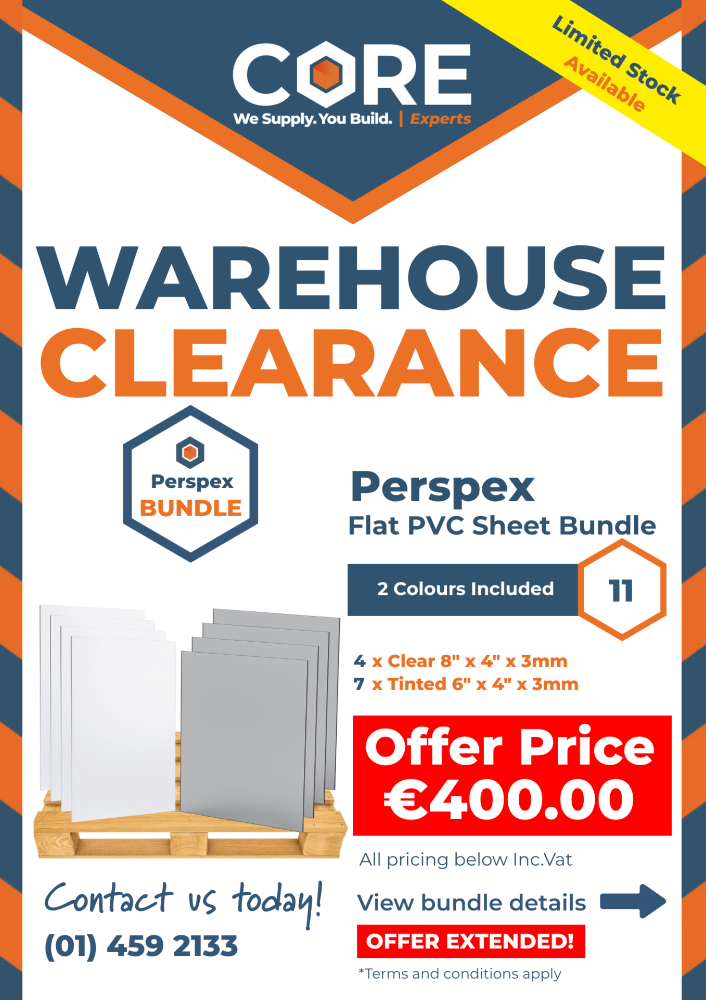 Perspex Flat PVC Sheet Bundle